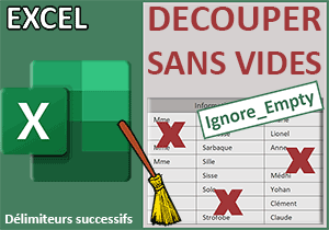 Découper les textes des cellules Excel sans vides