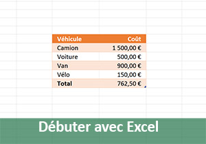 Démarrer avec Excel, création du premier classeur