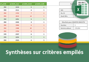 Dénombrement matriciel Excel sur critères additionnés