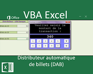 Distributeur de billets en Visual Basic Excel
