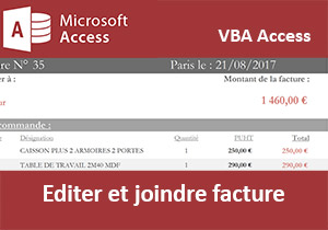 Editer et joindre une facture en VBA Access