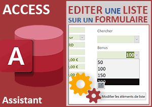 Editer une liste déroulante sur un formulaire Access