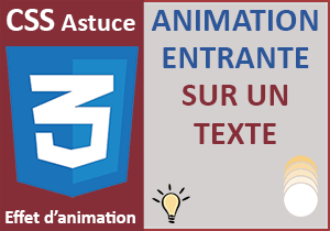 Effet d animation entrant sur un texte en CSS