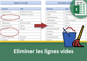 Eliminer les trous dans les listes Excel