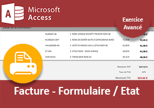 Etat pour créer la facture avec un formulaire Access