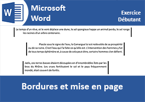 Exercice Word sur les bordures et la mise en page