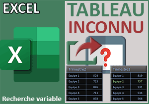 Extraction Excel et tableau de recherche inconnu