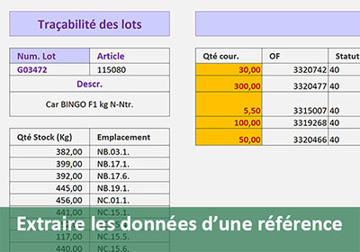 Extraction des données d une référence avec Excel