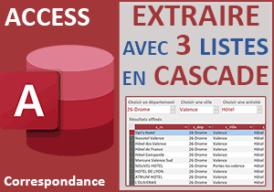 Extractions Access sur trois listes déroulantes recoupées