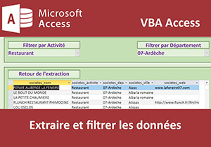 Extraire et filtrer les données en VBA Access