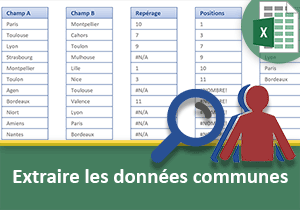 Extraire et grouper les valeurs communes à deux listes