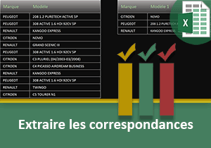 Extraire les correspondances dans des colonnes distinctes