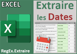Extraire les dates des chaînes de textes par formule Excel
