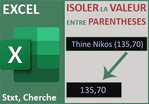 Extraire les valeurs entre parenthèses avec Excel