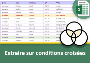 Extraire sur des conditions croisées avec Excel