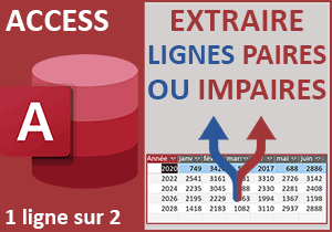 Extraire une ligne sur deux avec une requête Access