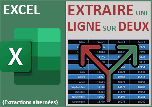 Extraire une ligne sur deux avec une seule formule Excel