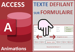 Faire défiler un texte sur un formulaire Access