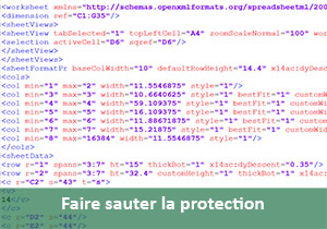 Faire sauter la protection des feuilles Excel