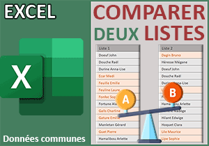 Filtrer les données communes à deux listes Excel