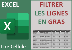 Filtrer les données en gras avec Excel