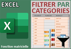 Filtrer les valeurs uniques par catégories avec Excel