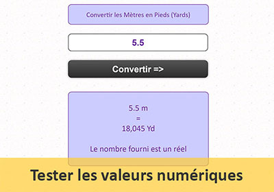 Fonction Javascript pour tester les valeurs numériques