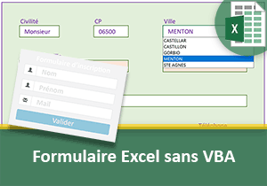 Formulaire Excel d inscription sans code VBA