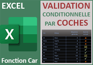 Formule de validation par symbole de la coche