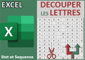 Fractionner les textes lettre à lettre avec Excel