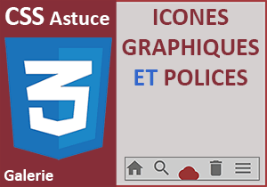 Icônes graphiques Css pour barres de menu