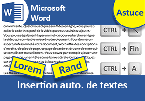 Insérer automatiquement du texte dans un document Word