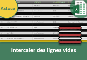 Intercaler automatiquement des lignes vides dans un tableau