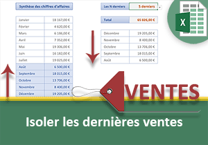 Isoler les dernières informations d une liste Excel