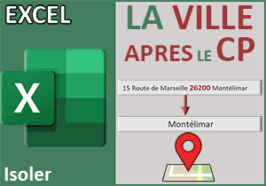 Le nom de la ville après le code Postal avec Excel