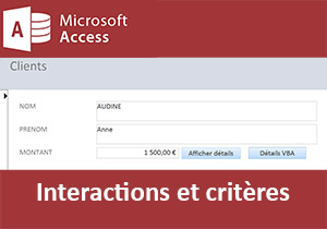 Liaison entre un formulaire Access et une requête