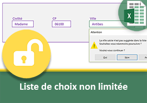 Liste déroulante non limitée avec Excel