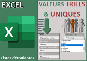 Liste déroulante sans doublons et triée avec Excel