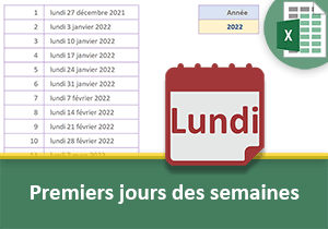 Lister toutes les semaines d une année avec Excel