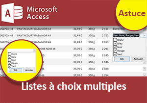 Listes déroulantes Access à choix multiples