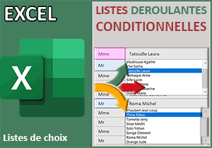 Listes déroulantes conditionnelles avec Excel