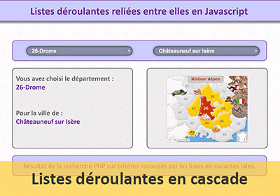 Listes déroulantes reliées entre elles en Javascript