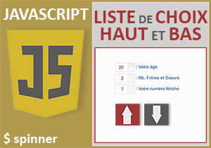 Listes descendantes et ascendantes, contrôle Spinner