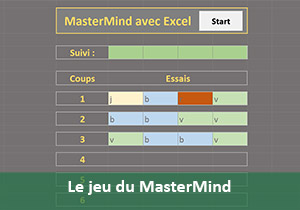 MasterMind, créer un jeu avec Excel
