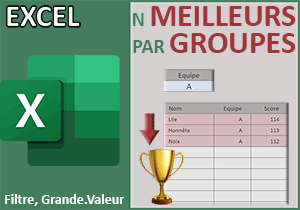 Meilleurs résultats par équipes avec Excel