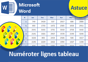 Numérotation automatique des lignes d un tableau Word