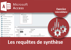 Opérations de synthèse par les requêtes Access