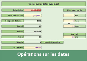 Opérations sur les dates avec Excel