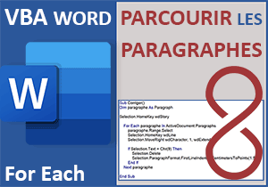 Pour chaque paragraphe d un document Word, For Each VBA