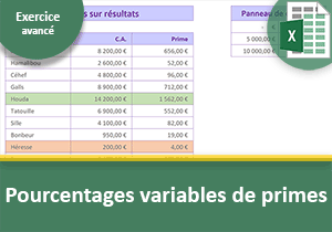 Pourcentages variables de primes avec Excel